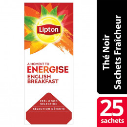 Thé Noir Lipton English Breakfast - 25 sachets