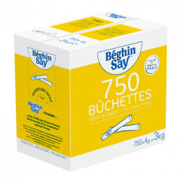 Sucre Blanc Béghin-Say - 6 cartons - 4500 bûchettes