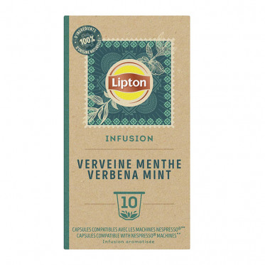 Capsule Nespresso Compatible Infusion Lipton Verveine Menthe - 10 capsules