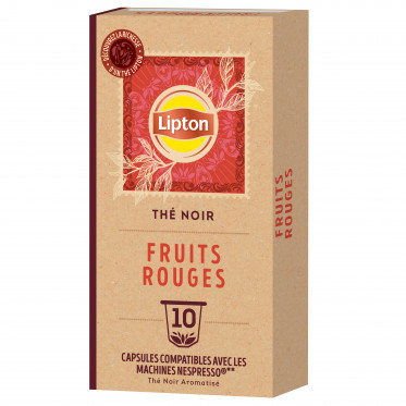 Capsule Nespresso Compatible Thé Noir Lipton Fruits Rouges - 10 capsules