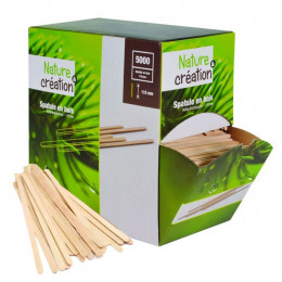 Touillette (spatule) en bois 110 mm Compostable - Boite distributrice - par 5000