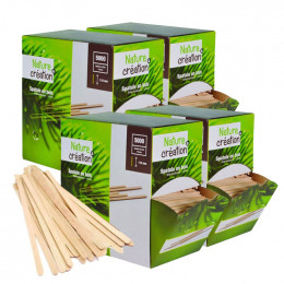Touillette (spatule) en bois 110 mm Compostable - Boite distributrice - par 5000
