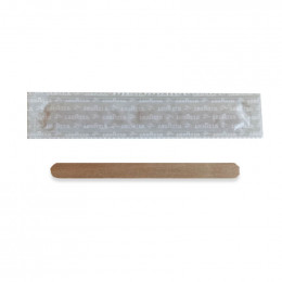 Spatule en bois - Touillette Lavazza 105 mm - 100 spatules emballées individuellement