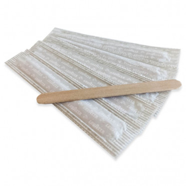 Touillette Lavazza (spatule) en Plastique 95 mm emballage individuel - par 50