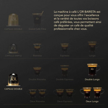 Capsule Nespresso Compatible L'Or Barista - Capsule XXL Double Lungo Profondo - 10 capsules