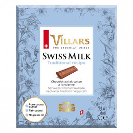 Tablette de chocolat noir 72% de cacao Bio et Equitable - Villars - 80 gr