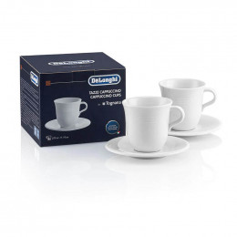 Tasse en porcelaine Delonghi Cappuccino 27 cl avec sous-tasses - par 2