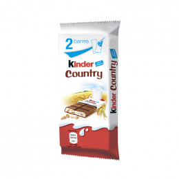 Barre Kinder Country Chocolat et noisette - Boite de 24 Kinder