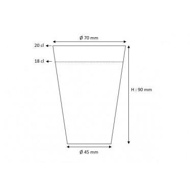 Gobelet en Carton Recyclable Meilleur Prix 18 cl - 100 gobelets