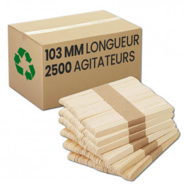 Touillette (spatule) en bois de hêtre 103 mm - par 2500