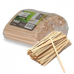 Spatule en bois Touillette 140 mm en sachet - 1000 spatules