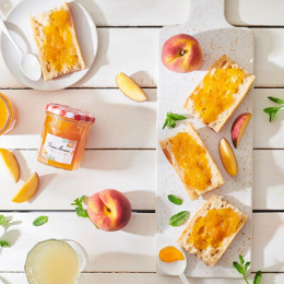 Confiture Pêche Bonne Maman 30 gr - 15 mini pots en verre