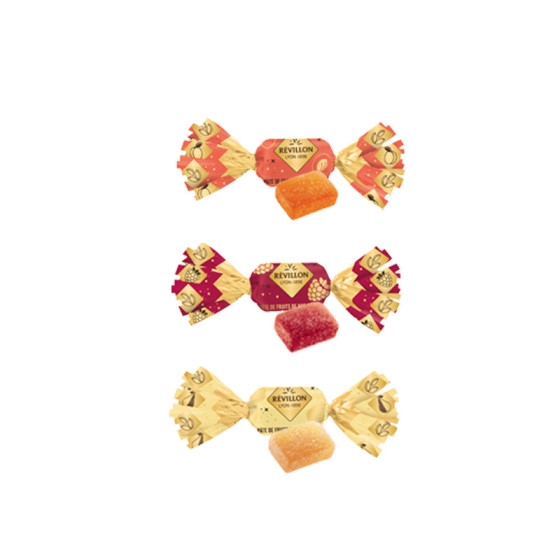 Carton de Papillotes Révillon : Assortiment de Pâtes de Fruits - 4,6 Kg