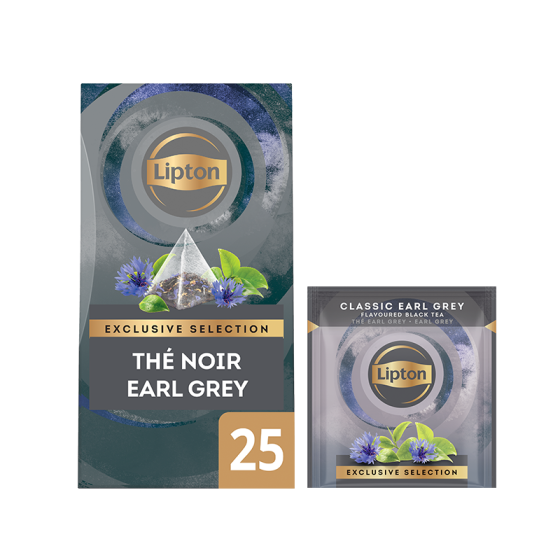 Thé Noir Lipton Exclusive Sélection Earl Grey - 6 boites - 150 sachets pyramide