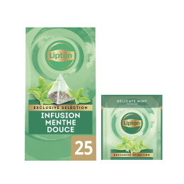 Infusion Lipton Exclusive Sélection Menthe Douce - 25 sachets pyramide