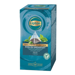 Thé Noir Lipton Exclusive Sélection English Breakfast - 25 sachets pyramide