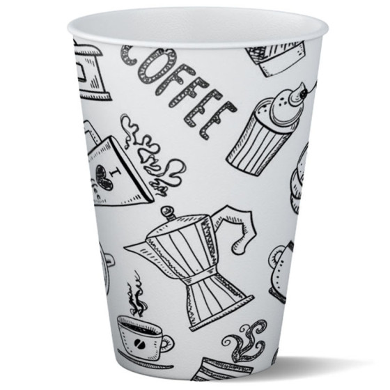 Gobelet carton 30 cl (12oz) Graffiti - 1250 gobelets