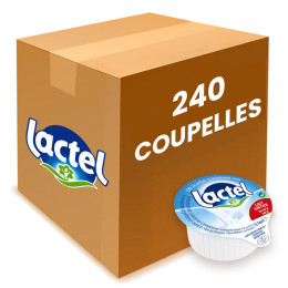 Lait Entier Lactel - 4 cartons - 960 coupelles