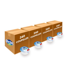Lait Concentré Lactel Lait Entier - 4 cartons - 960 coupelles