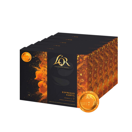 Capsule Nespresso Pro Compatible L'Or Subtil - 6 boites - 300 capsules