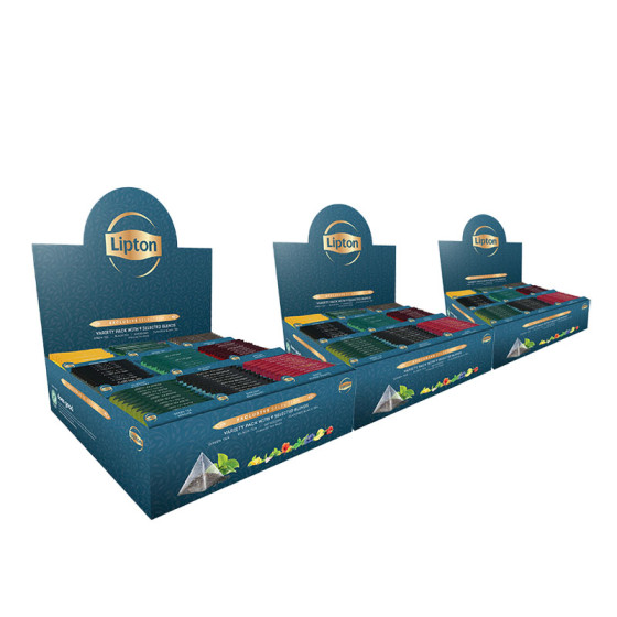 Coffret de Thés et Infusions Exclusive Sélection Lipton 9 variétés - 3 coffrets - 324 sachets pyramide