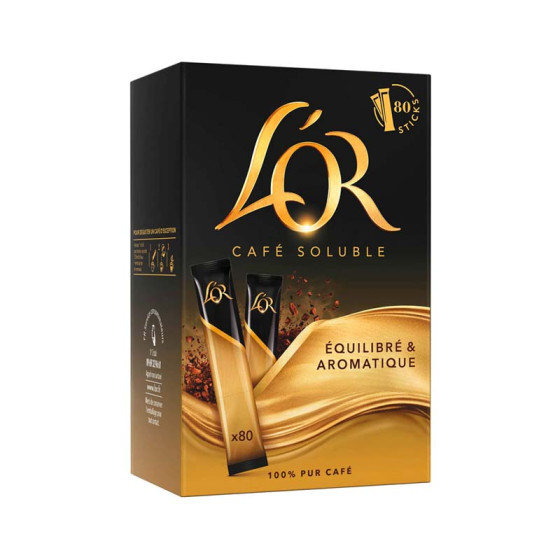 Café Soluble L'Or Classique - 8 boites - 640 sticks