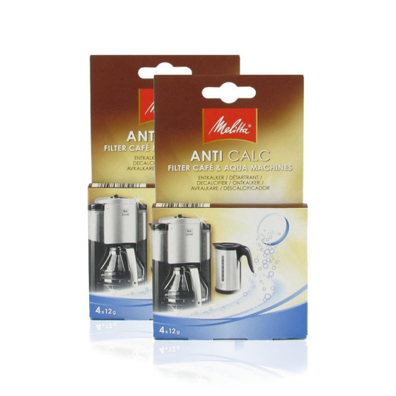 Détartrant Melitta pour Cafetière Filtre et Bouilloire - 2 x 4 pastilles