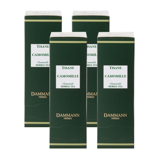 Infusion Dammann Frères Camomille - 4 boites - 96 sachets Cristal