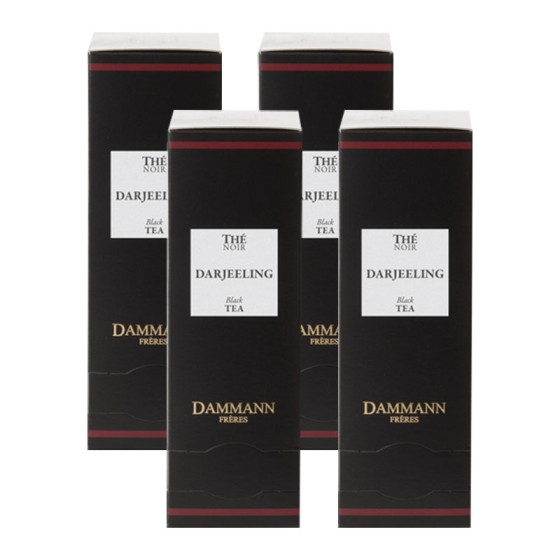 Thé Noir Dammann Frères Darjeeling - 4 boites - 96 sachets Cristal