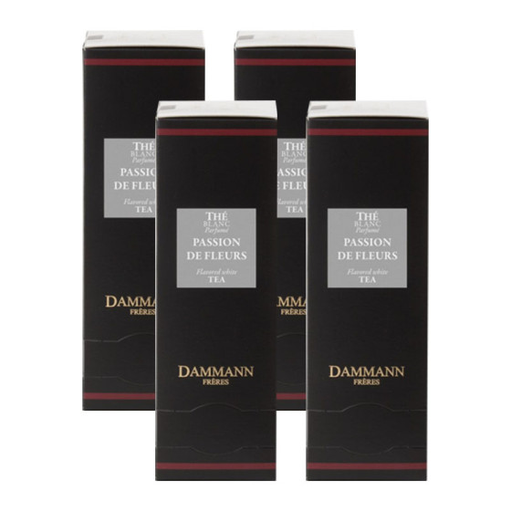 Thé Blanc Dammann Frères Passion de Fleurs - 4 boites - 96 sachets Cristal