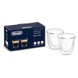 Tasse en verre double paroi Delonghi Espresso 6 cl - DLSC310 - par 2