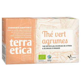 Thé Vert Bio Terra Ética Agrumes Sri Lanka - 20 sachets