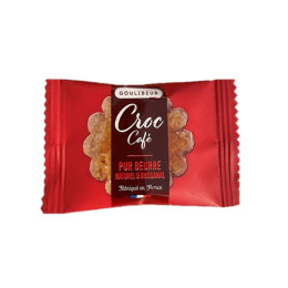 Petite Galette Pur Beurre Biscuit Goulibeur Croc Café - Carton de 200 galettes emballées individuellement