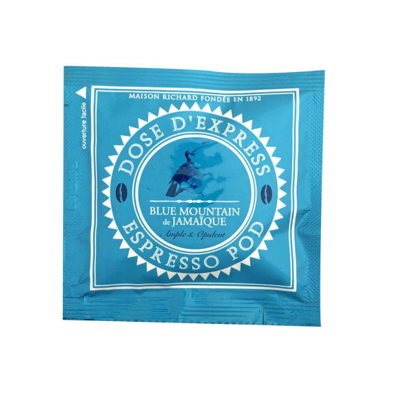 Dosette ESE Cafés Richard Jamaïque Blue Mountain 100% Arabica - 25 dosettes emballées individuellement