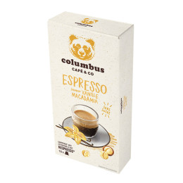 Capsule Nespresso Compatible Columbus Café Vanille Macadamia - 10 boites - 100 capsules