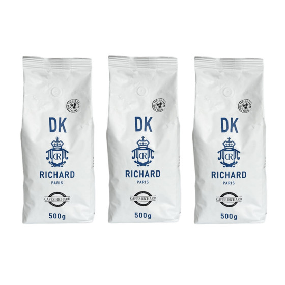 Café en Grains Cafés Richard Décaféiné Richard - 3 paquets - 1,5 Kg