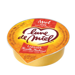 Miel Liquide Lune de Miel - Mini coupelle individuelle de miel de Fleurs - 120 x 20 gr
