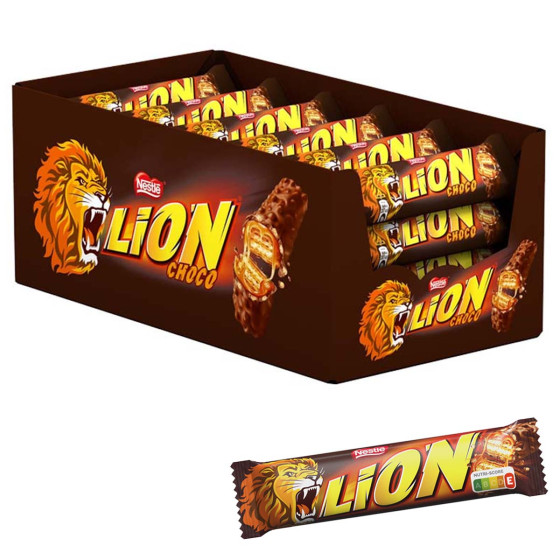 Barre Lion chocolat et caramel - Boite de 24 Lion