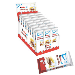 Barre Kinder Country Chocolat et noisette - Boite de 24 Kinder
