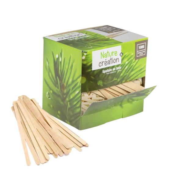 Spatule en bois Touillette 110 mm Mini Box - 1000 spatules