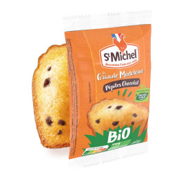 Madeleine Bio St Michel Pépites de Chocolat - 100 madeleines emballées individuellement