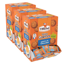 Petite Galette St Michel Pépites de Chocolat - Lot de 3 Boites soit 600 galettes