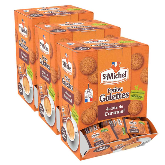 Petite Galette St Michel Caramel - Lot de 3 Boites soit 600 galettes