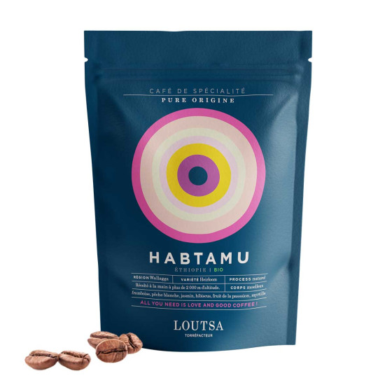 Café de Spécialité en Grains Bio Loutsa Éthiopie Habtamu - 250 gr