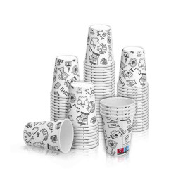 Gobelet carton 15 cl (6oz) Graffiti - 100 gobelets