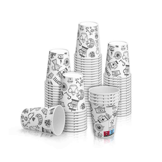 Gobelet carton 15 cl (6oz) Graffiti - 100 gobelets