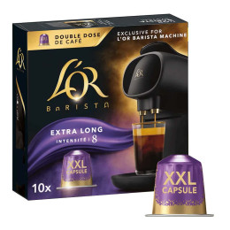 Capsule Nespresso ® Compatible Café L'Or Barista Capsule XXL Double Extra Long Intense Violet - 10 capsules