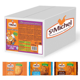 Petite Galette St Michel Mix Beurre, Pépites de Chocolat, Caramel - Carton de 700 galettes
