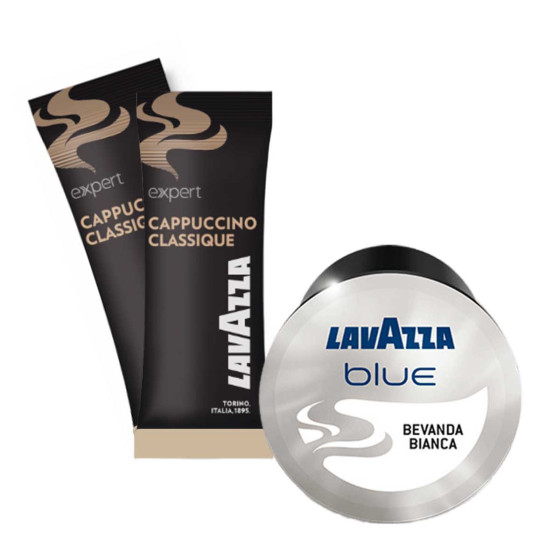 Capsule Lavazza BLUE Bevanda Bianca + 5 paquets Cappuccino Classique Lavazza - 50 boissons