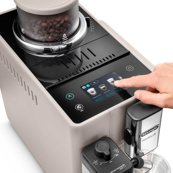 Machine à café en grains Delonghi Rivelia Latte FEB 4455.BG Beige Sable + 94€ de CADEAUX EXCLUSIFS